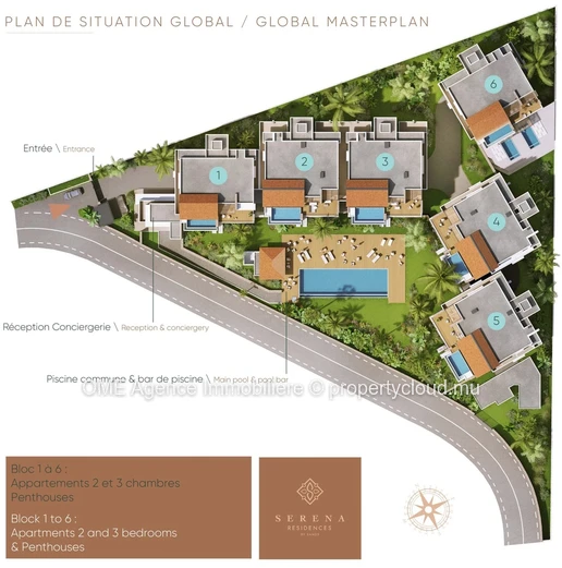 FLIC EN FLAC - VEFA - Penthouse avec vue sur le lagon - 3 chambres